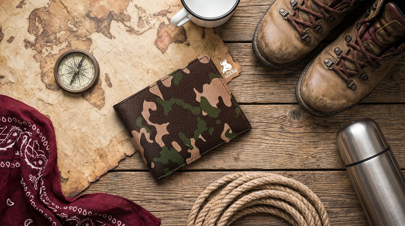 camouflage wallet for adventure