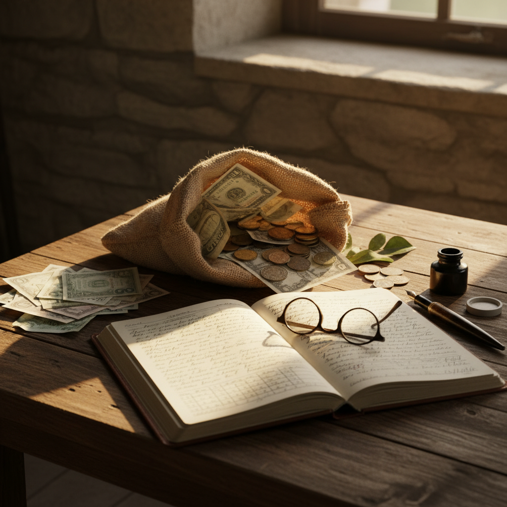 money bag with money