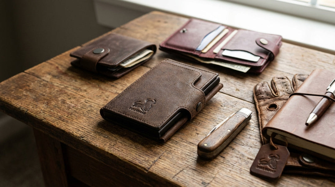 snap button vs magnetic closure trifold RFID blocking front pocket wallet for men durable modern design