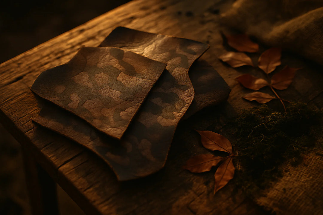 camouflage pattern leather wallet