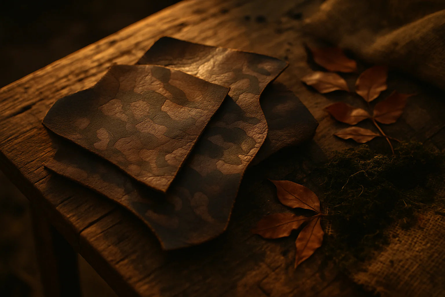 camouflage pattern leather wallet