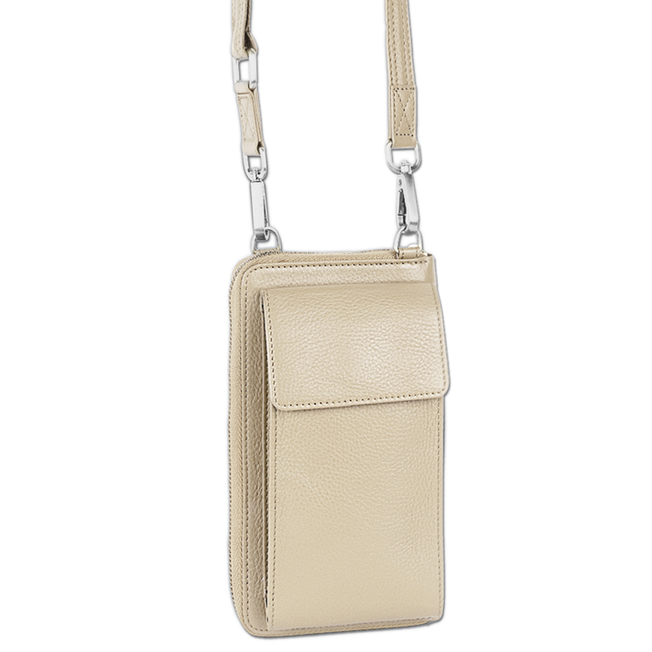 Small Crossbody Wallet Purse in Divine Creamy White Mocha