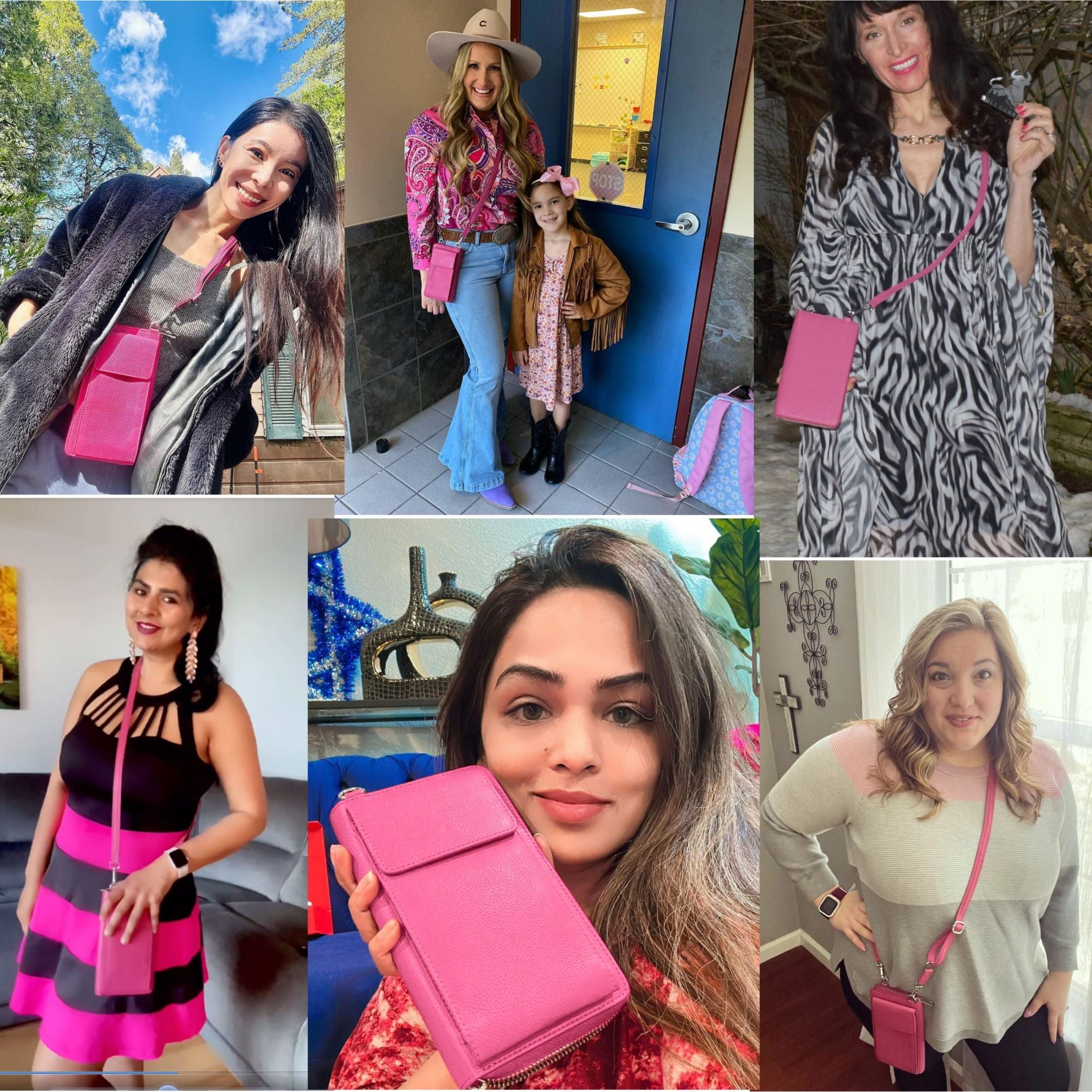 Crossbody Wallet Purse Pink Shades – Bull Guard
