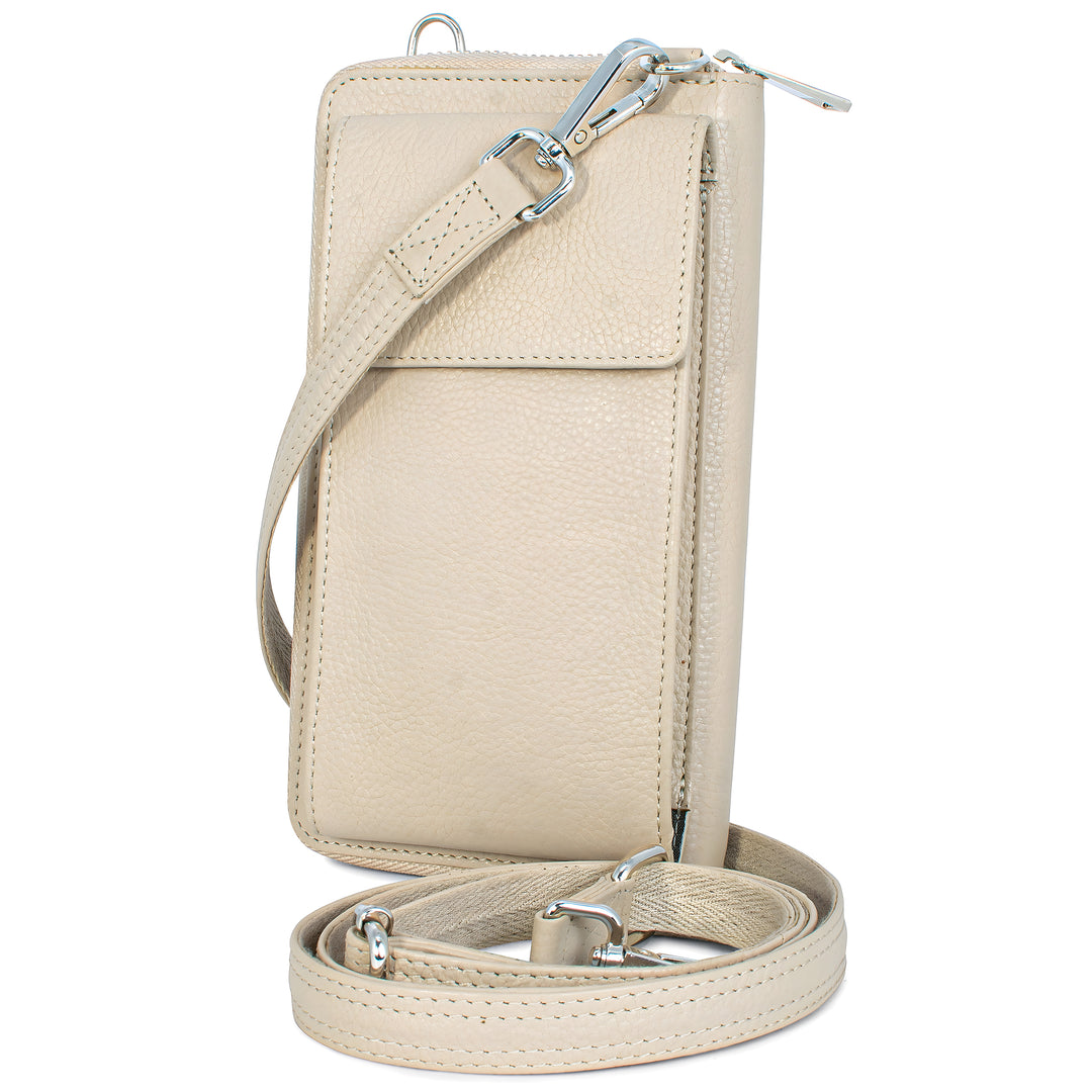 Small Crossbody Wallet Purse in Divine Creamy White Mocha