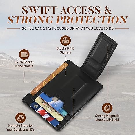 Magnetic Money Clip Card Case with ID Bull Guard Magnetic Money Clip Card Case with ID Bull Guard