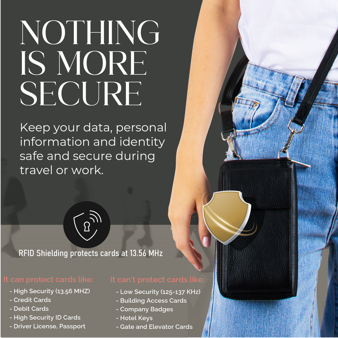Small Crossbody Wallet Purse in Black Diamond Espresso