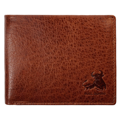 Bull Guard Slim Bifold Leather Wallet With AirTag Pocket - Wild Mustang Brown, Minimalist Card Holder For Men - View #5