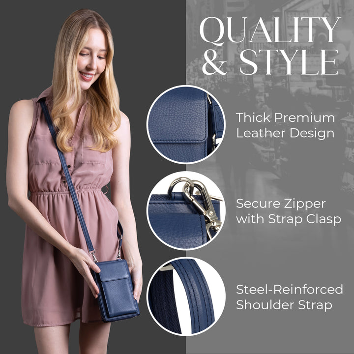 XtraRoom Crossbody Wallet Purse in Sapphire Blue Sunset Refresher