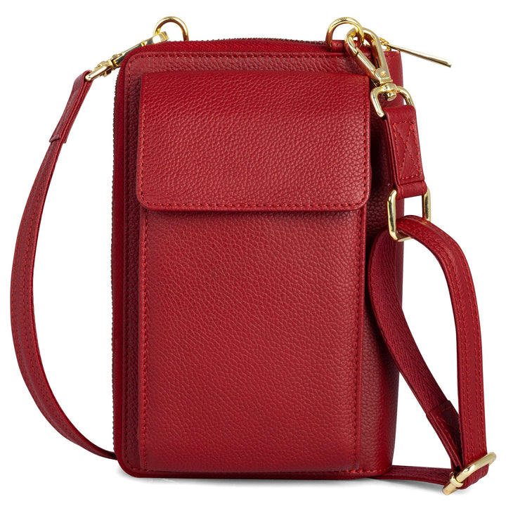 XtraRoom Crossbody Wallet Purse in Red Velvet Bliss Latte