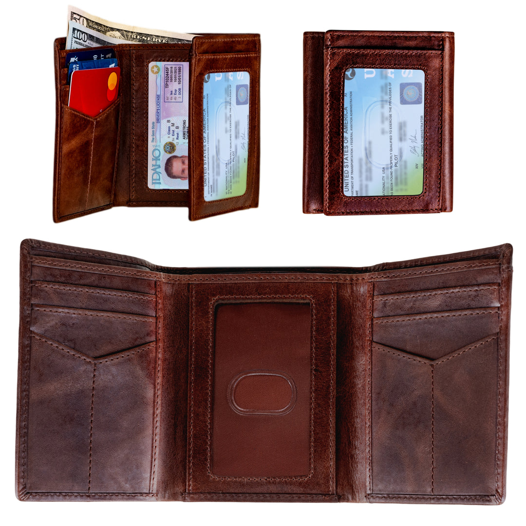 Trifold Freedom Wallet for Men with Air Tag