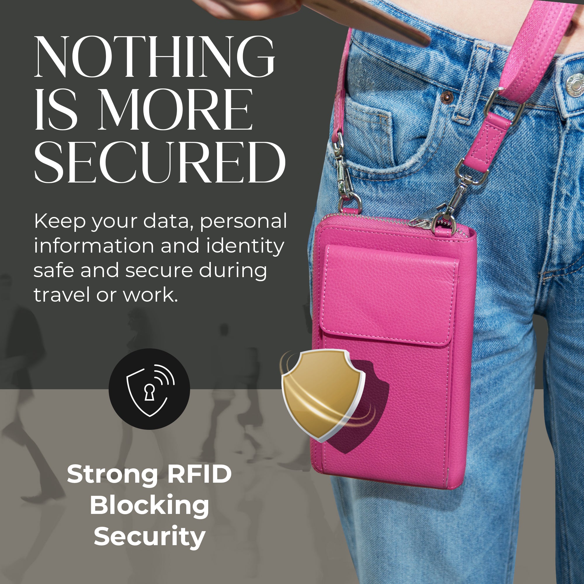 Crossbody Wallet Purse Pink Shades – Bull Guard