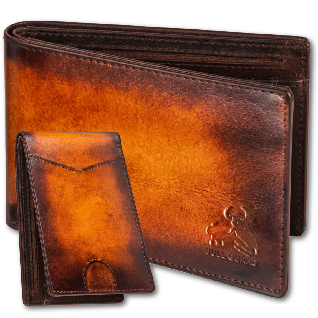 Bifold Slim with or without Airtag - rustic trail brown no airtag
